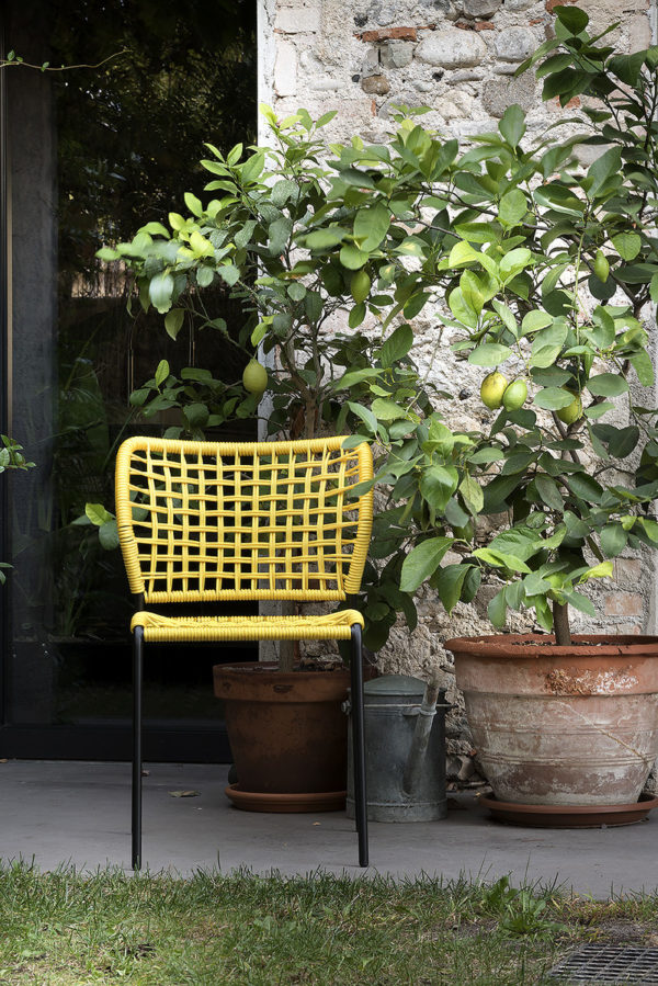 Corda Chair Display Outside Yellow