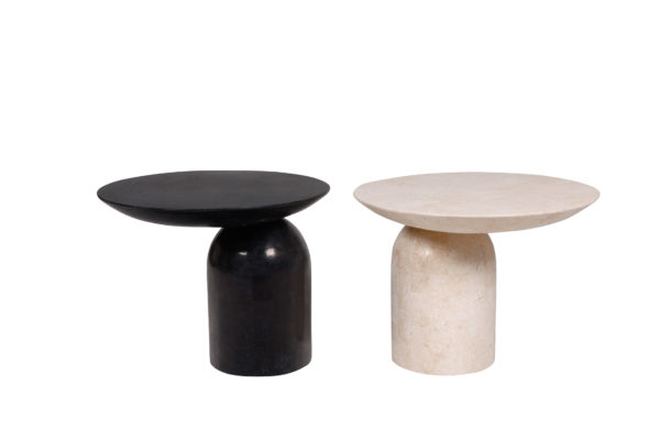 WALTER BEDSIDE / LARGE STONE SIDE TABLE - Image 5