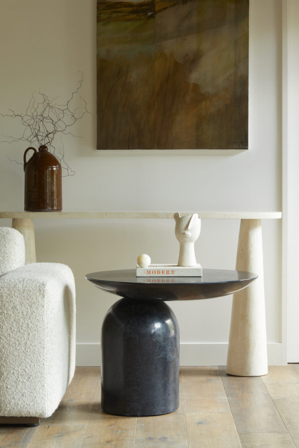 WALTER BEDSIDE / LARGE STONE SIDE TABLE - Image 3